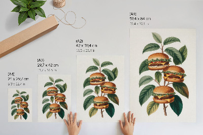 Plakat ścienny Burgerowe drzewo