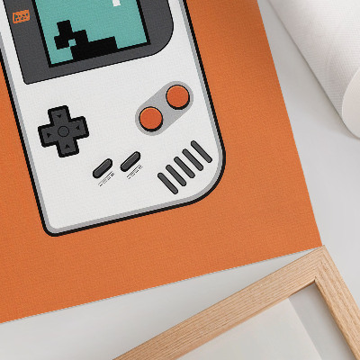 Plakat z teksturą płótna Gameboy retro