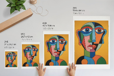 Nowoczesna grafika na płótnie Surrealistyczny portret