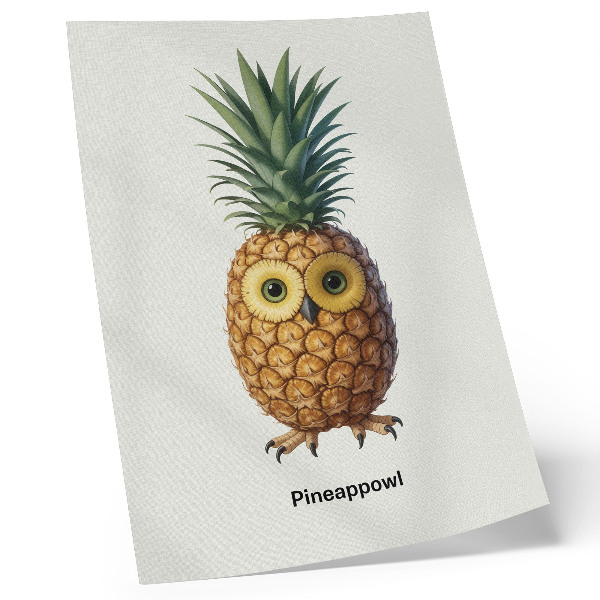 Plakat na płótnie Sowa-ananas
