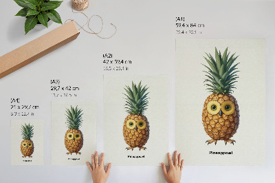 Plakat na płótnie Sowa-ananas