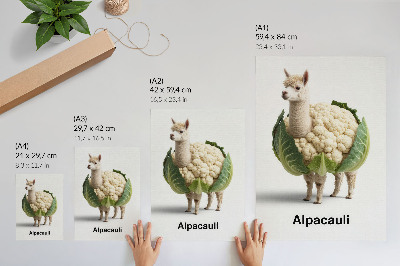 Plakat ścienny Alpaka kalafior