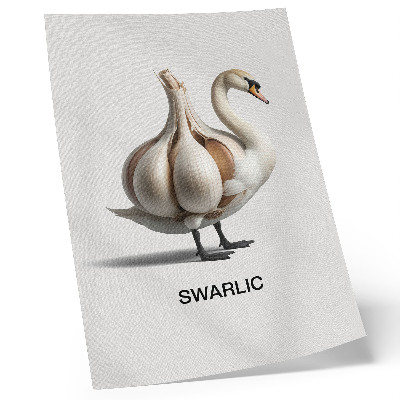 Nowoczesna grafika na płótnie Łabędź czosnek