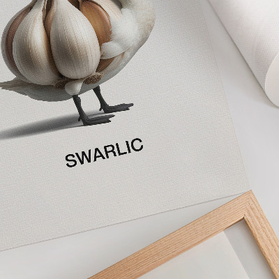 Nowoczesna grafika na płótnie Łabędź czosnek