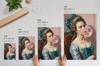 Nowoczesna grafika na płótnie Kobieta retro