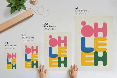 Plakat ścienny Typograficzna kompozycja