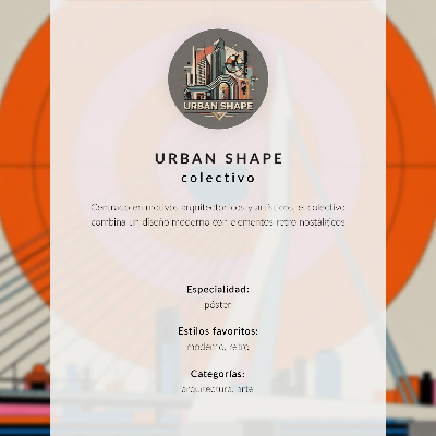 Plakat z teksturą płótna Retro klimat okrąg wieży kolorowe pierścienie
