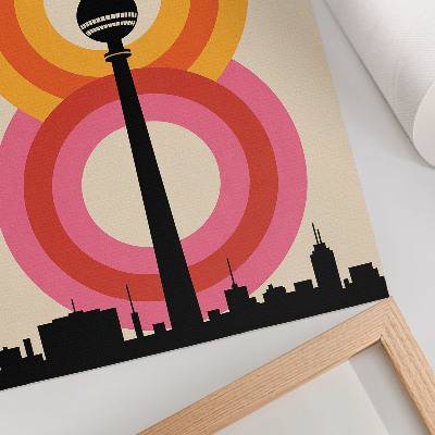 Plakat z teksturą płótna Berlin retro