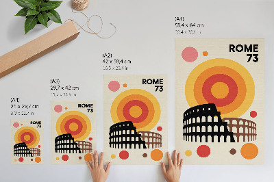 Plakat ścienny Koloseum artystyczne okręgi retro