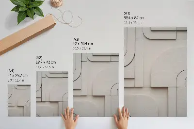 Plakat na płótnie z nowoczesną kompozycją geometrycznych kształtów w stylu eleganckim
