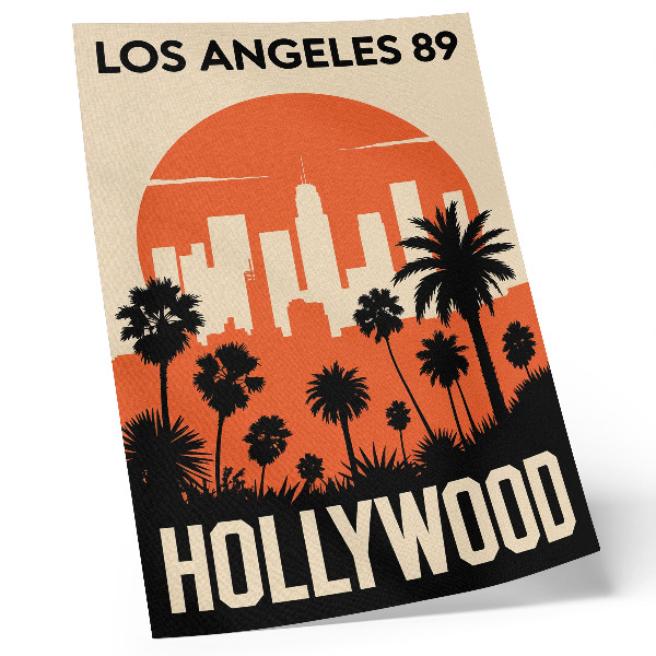 Nowoczesna grafika na płótnie Hollywood widok
