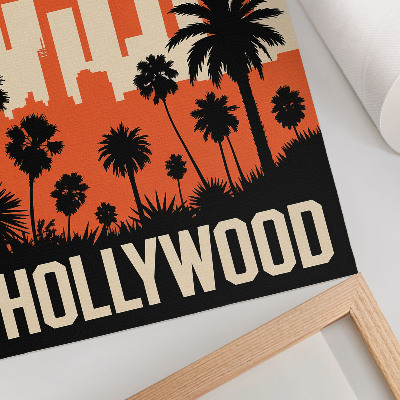 Nowoczesna grafika na płótnie Hollywood widok