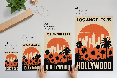Nowoczesna grafika na płótnie Hollywood widok