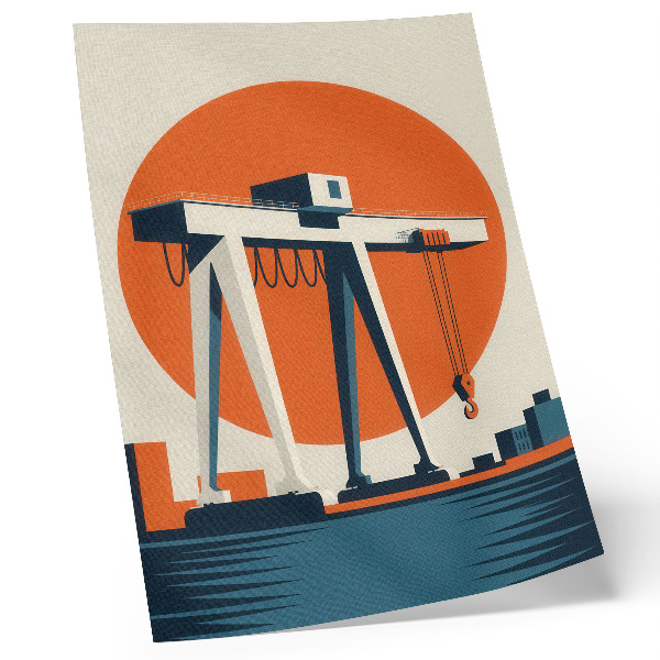 Nowoczesna grafika na płótnie Retro dźwig