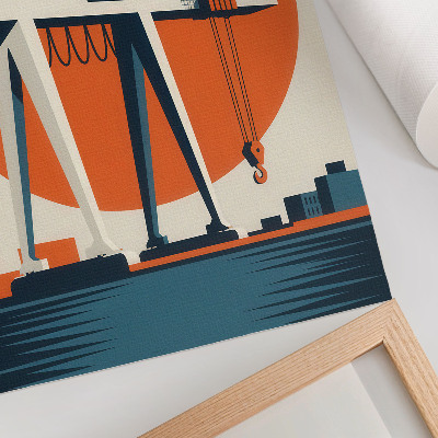 Nowoczesna grafika na płótnie Retro dźwig