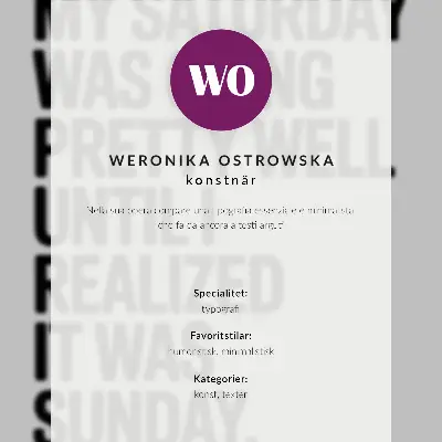 Plakat ścienny z czarnym tekstem na białym tle i listą opcji