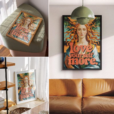 Plakat na płótnie Love yourself more