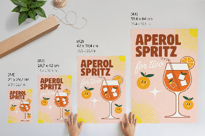Nowoczesna grafika na płótnie Pomarańczowy żółty uśmiechnięte owoce napis