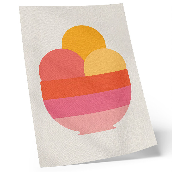 Plakat ścienny Żywe koła w miseczce styl minimalistyczny