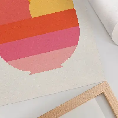 Plakat ścienny Żywe koła w miseczce w stylu minimalistycznym