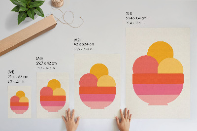 Plakat ścienny Minimalistyczne lody