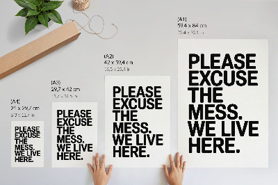 Nowoczesna grafika na płótnie Humorystyczny tekst minimalistyczny styl kontrast