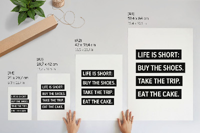 Nowoczesna grafika na płótnie Litery na czarnym tle inspirująca typografia