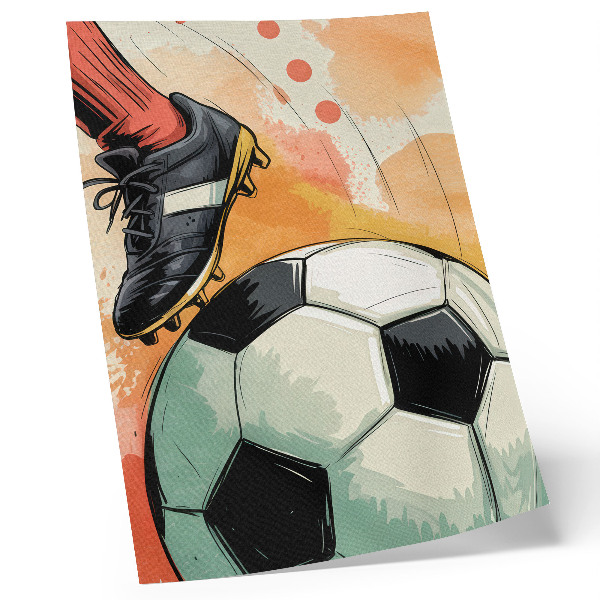 Plakat z teksturą płótna Sportowy akcent piękne barwy dynamiczna kompozycja