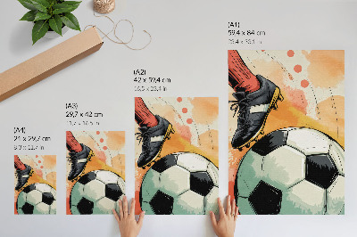Plakat z teksturą płótna Sportowy akcent piękne barwy dynamiczna kompozycja