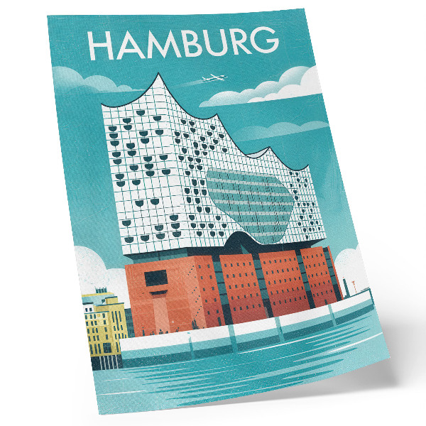 Plakat ścienny Hamburg ilustracja