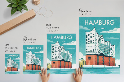 Plakat ścienny Hamburg ilustracja