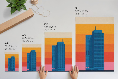 Nowoczesna grafika na płótnie Miasto abstrakcja