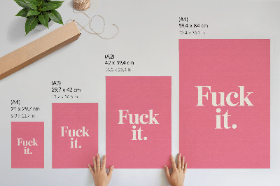 Nowoczesna grafika na płótnie Różowe tło białe litery nowoczesny styl