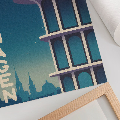 Plakat ścienny Wieczorne miasto nowoczesna architektura