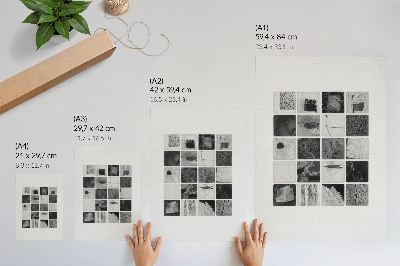 Nowoczesna grafika na płótnie Czarno-białe geometryczne wzory w artystycznej formie