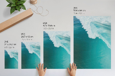 Plakat na płótnie Turkusowe fale oceanu spokojny klimat harmonia