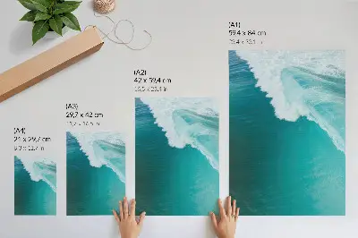 Plakat na płótnie turkusowe fale oceanu wprowadzające spokojny klimat i harmonię