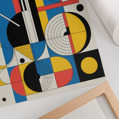 Nowoczesna grafika na płótnie Geometryczne wzory w kontrastujących kolorach