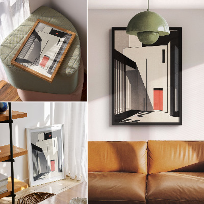 Plakat ścienny Minimalistyczna architektura geometryczna kontrast