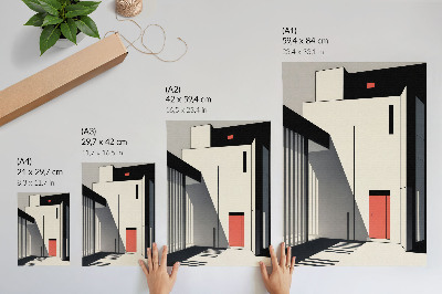 Plakat ścienny Minimalistyczna architektura geometryczna kontrast