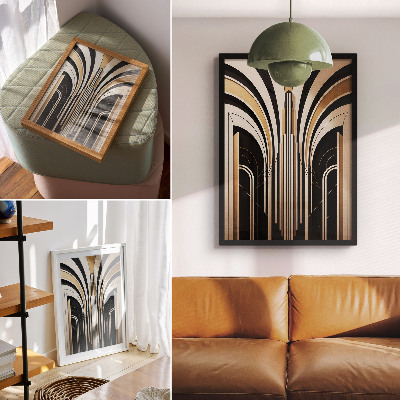 Nowoczesna grafika na płótnie Art Deco
