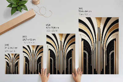 Nowoczesna grafika na płótnie Art Deco