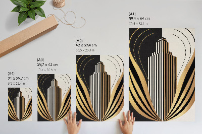 Plakat z teksturą płótna Architektura linie kontrasty elegancja i nowoczesność