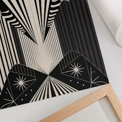 Plakat na płótnie śmiałe geometryczne kontrasty w nowoczesnym stylu