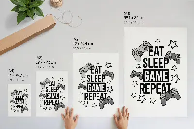 Plakat na płótnie z nowoczesnym minimalistycznym napisem i motywem gwiazdek