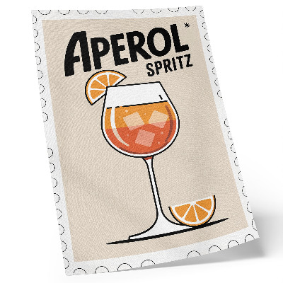 Plakat z teksturą płótna Stylowy plakat napój Aperol pomarańczowe tło