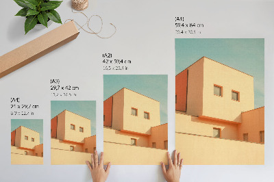 Plakat z teksturą płótna Nowoczesna architektura