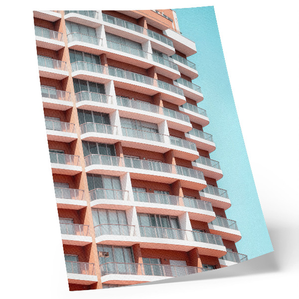 Nowoczesna grafika na płótnie Nowoczesna architektura odkryte balkony