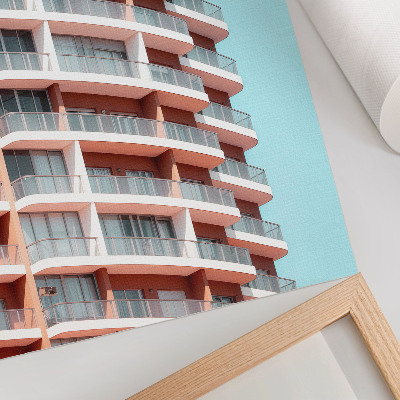 Nowoczesna grafika na płótnie Nowoczesna architektura odkryte balkony
