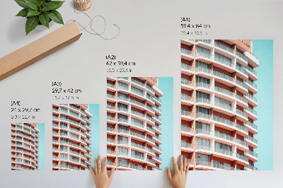 Nowoczesna grafika na płótnie Nowoczesna architektura odkryte balkony